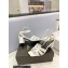 Saint Laurent Heel 6.5cm Tribute Sandals in Smooth Leather White