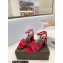 Saint Laurent Heel 6.5cm Tribute Sandals in Patent Leather Red