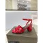 Saint Laurent Heel 6.5cm Tribute Sandals in Patent Leather Red