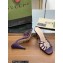 Gucci Heel 9cm Slide Sandals Purple with crystals Interlocking G 2023
