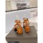 Saint Laurent Heel 6.5cm Tribute Sandals in Patent Leather Brown