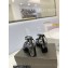 Saint Laurent Heel 6.5cm Tribute Sandals in Patent Leather Black