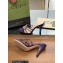 Gucci Heel 9cm Slide Sandals Purple with crystals Interlocking G 2023
