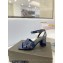 Saint Laurent Heel 6.5cm Tribute Sandals in Patent Leather Blue