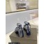 Saint Laurent Heel 6.5cm Tribute Sandals in Patent Leather Blue