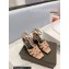 Saint Laurent Heel 6.5cm Tribute Sandals in Patent Leather Nude