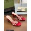Gucci Heel 9cm Slide Sandals Red with crystals Interlocking G 2023