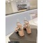 Saint Laurent Heel 6.5cm Tribute Sandals in Patent Leather Nude