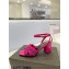 Saint Laurent Heel 6.5cm Tribute Sandals in Crystal Fuchsia