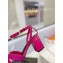Saint Laurent Heel 6.5cm Tribute Sandals in Crystal Fuchsia