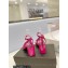 Saint Laurent Heel 6.5cm Tribute Sandals in Crystal Fuchsia