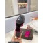 Saint Laurent Heel 6.5cm Tribute Sandals in Crystal Fuchsia
