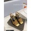Saint Laurent Heel 6.5cm Tribute Sandals in Crystal Gold