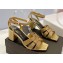Saint Laurent Heel 6.5cm Tribute Sandals in Crystal Gold