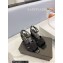 Saint Laurent Heel 6.5cm Tribute Sandals in Crystal Black