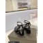 Saint Laurent Heel 6.5cm Tribute Sandals in Crystal Black