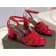 Saint Laurent Heel 6.5cm Tribute Sandals in Crystal Red