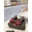 Saint Laurent Heel 6.5cm Tribute Mules Slide Sandals in Smooth Leather Burgundy
