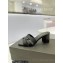 Saint Laurent Heel 6.5cm Tribute Mules Slide Sandals in Smooth Leather Black