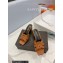 Saint Laurent Heel 6.5cm Tribute Mules Slide Sandals in Smooth Leather Brown