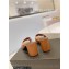Saint Laurent Heel 6.5cm Tribute Mules Slide Sandals in Smooth Leather Brown