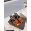 Saint Laurent Heel 6.5cm Tribute Mules Slide Sandals in Patent Leather Brown