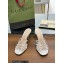 Gucci Heel 9cm Slide Sandals White with crystals Interlocking G 2023