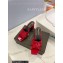 Saint Laurent Heel 6.5cm Tribute Mules Slide Sandals in Patent Leather Red