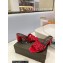 Saint Laurent Heel 6.5cm Tribute Mules Slide Sandals in Patent Leather Red