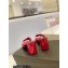 Saint Laurent Heel 6.5cm Tribute Mules Slide Sandals in Patent Leather Red