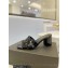 Saint Laurent Heel 6.5cm Tribute Mules Slide Sandals in Patent Leather Black
