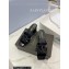 Saint Laurent Heel 6.5cm Tribute Mules Slide Sandals in Patent Leather Black