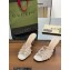 Gucci Heel 9cm Slide Sandals White with crystals Interlocking G 2023