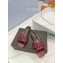 Saint Laurent Tribute Flat Mules Slide Sandals in Smooth Leather 571952 Burgundy