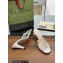 Gucci Heel 9cm Slide Sandals White with crystals Interlocking G 2023