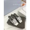 Saint Laurent Tribute Flat Mules Slide Sandals in Smooth Leather 571952 Silver