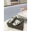 Saint Laurent Tribute Flat Mules Slide Sandals in Smooth Leather 571952 Silver