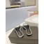 Saint Laurent Tribute Flat Mules Slide Sandals in Smooth Leather 571952 Silver