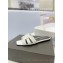 Saint Laurent Tribute Flat Mules Slide Sandals in Smooth Leather 571952 White