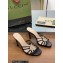 Gucci Heel 9cm Slide Sandals Black with crystals Interlocking G 2023