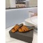 Saint Laurent Tribute Flat Mules Slide Sandals in Patent Leather 571952 Brown