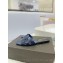 Saint Laurent Tribute Flat Mules Slide Sandals in Patent Leather 571952 Blue