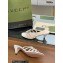 Gucci Heel 4.5cm Slide Sandals White with crystals Interlocking G 2023