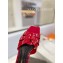 Saint Laurent Tribute Flat Mules Slide Sandals in Patent Leather 571952 Red