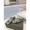 Saint Laurent Tribute Flat Mules Slide Sandals in Patent Leather 571952 Gray