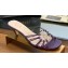 Gucci Heel 4.5cm Slide Sandals Purple with crystals Interlocking G 2023