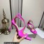 Jimmy Choo Heel 8.5cm Azia Sandals Satin Fuchsia 2023