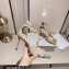 Jimmy Choo Heel 8.5cm Azia Sandals Glitter Gold 2023