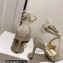 Jimmy Choo Heel 8.5cm Azia Sandals Glitter Gold 2023