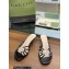 Gucci Heel 4.5cm Slide Sandals Black with crystals Interlocking G 2023